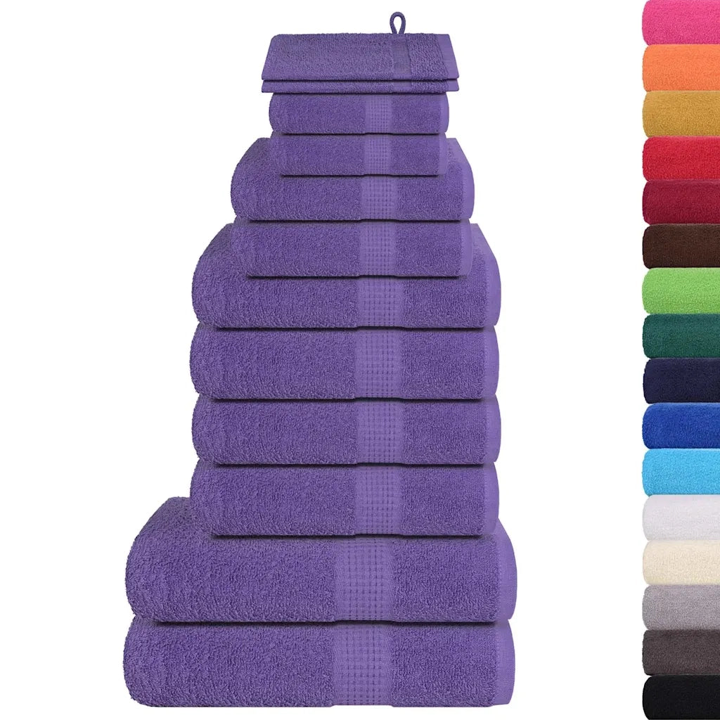 Set di asciugamani 12 pezzi FROGN Viola 360 g/m2 CFW1569416