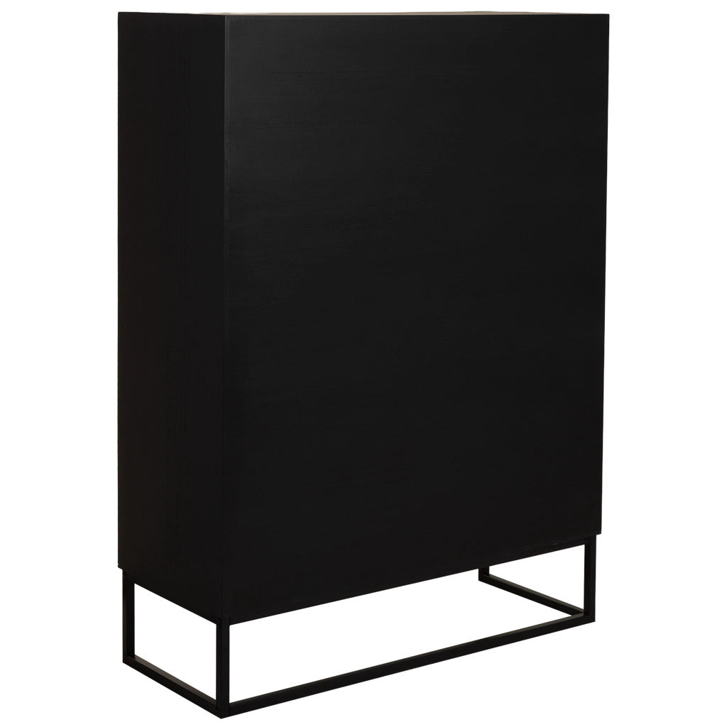 Credenza in legno di recupero marrone 100x40x135h cm