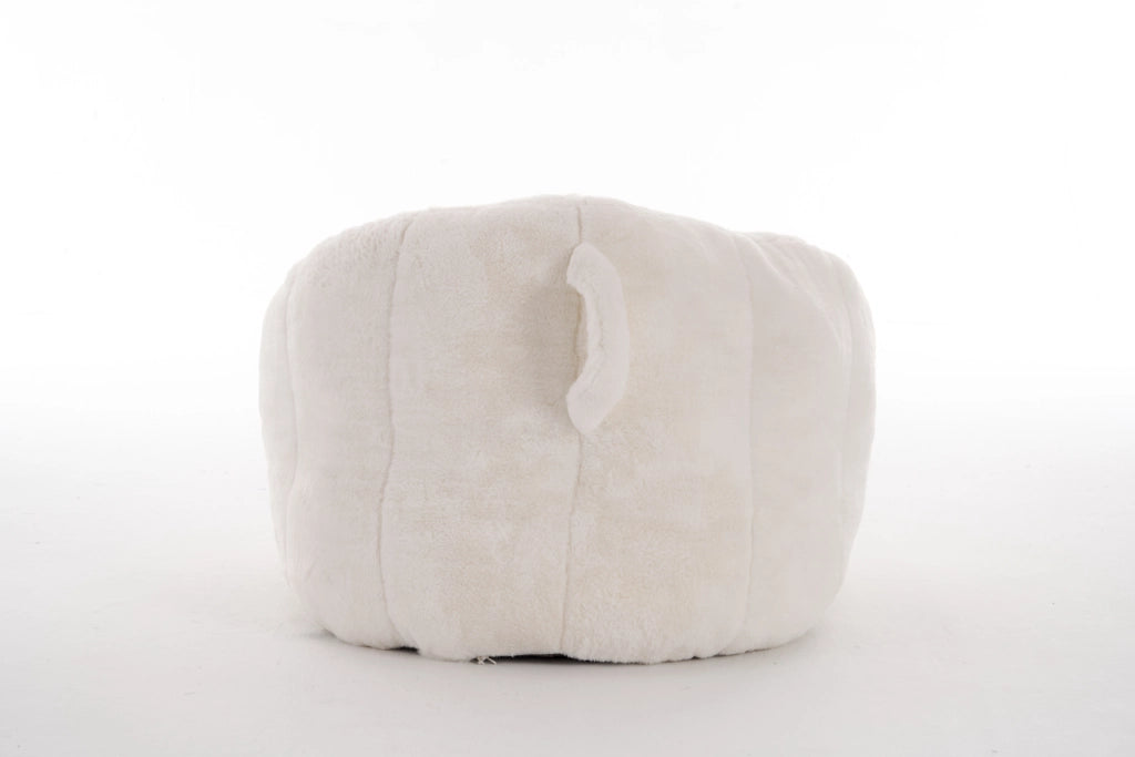 Pouf in peluche morbido ergonomico per bambini con supporto per schiena e vita, per gioco lettura relax beige