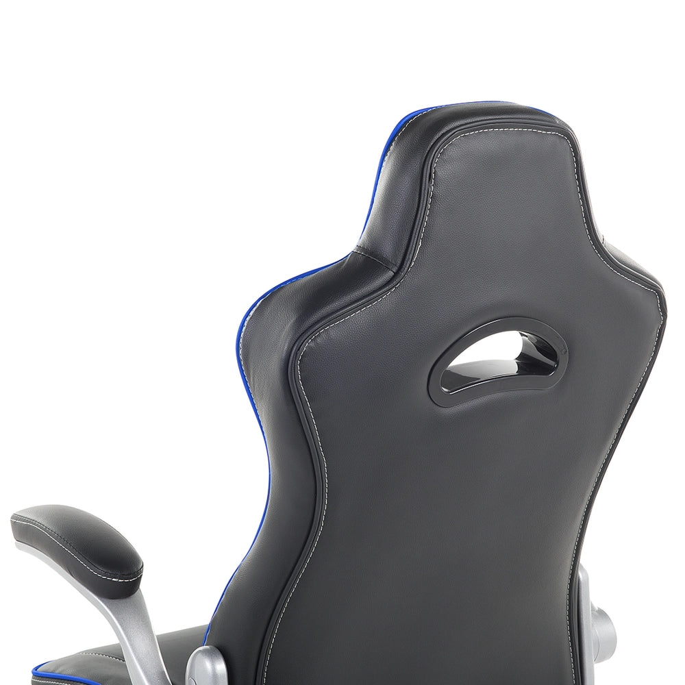 Sedia da ufficio Girevole in ecopelle nera con ruote regolabili in altezza ergonomica moderna