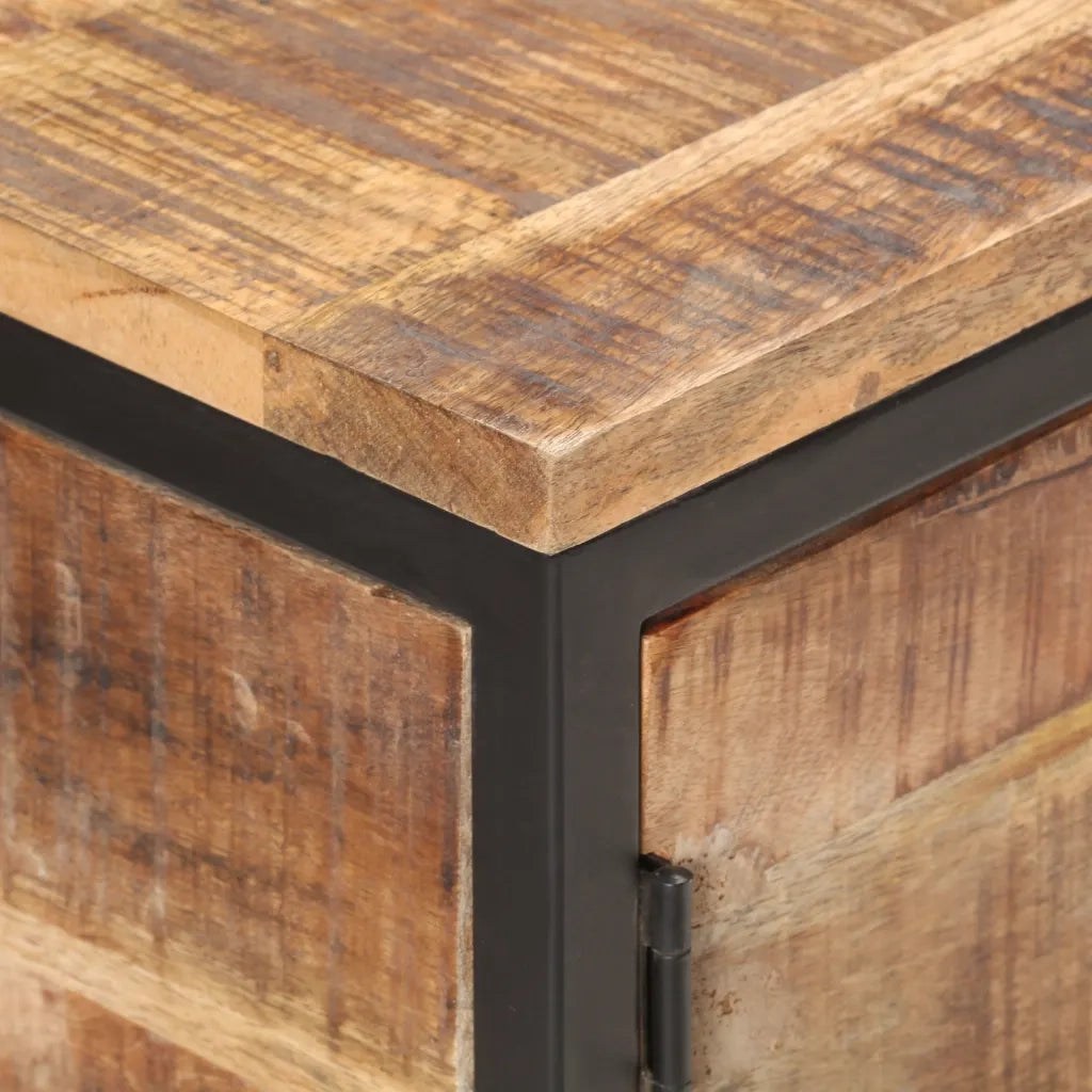Credenza 85x30x80 cm in Legno Massello di Mango Grezzo 320486