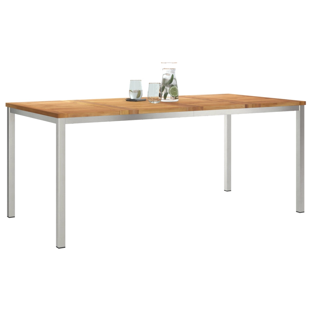 Tavolo da pranzo da esterno 180x90x75 cm in legno massello di teak