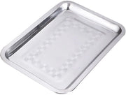 Piatto da forno in acciaio inossidabile con fondo piatto, salutare e non tossico, utilizzabile come piatto da forno per biscotti e come stampo per dolci.