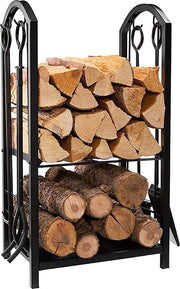 Rack per legna da camino - accessori da camino, attrezzatura per camino, rack per legna 45x40x69cm