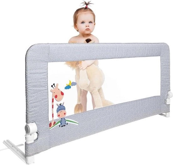 Barriera di sicurezza per bambini pieghevole 150 cm - installazione facile - lettini estensibili - 18 mesi a 5 anni.