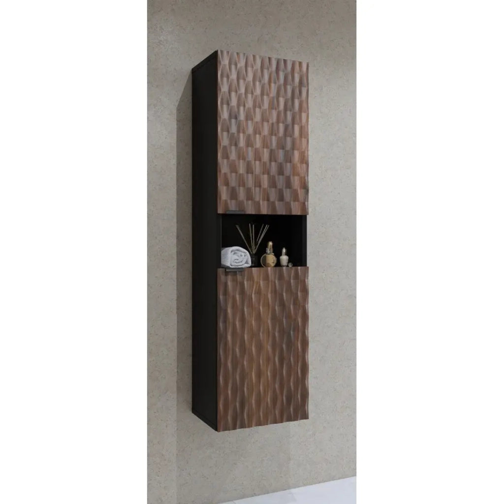 Colonna per il bagno collezione KING - Rovere scuro e nero