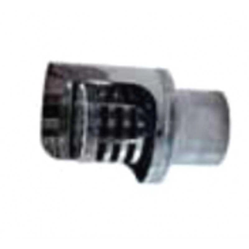 CAPPELLO ORIZZONTALE FINALE A GRIGLIA INOX diam 80 spess 0,58 STUFE A PELLET - UNIVERSALE