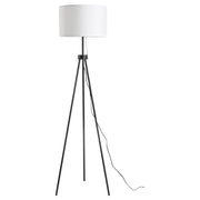 Lampada da terra con paralume in poliestere e cotone ¨C Minimal ¨C E27, bianco