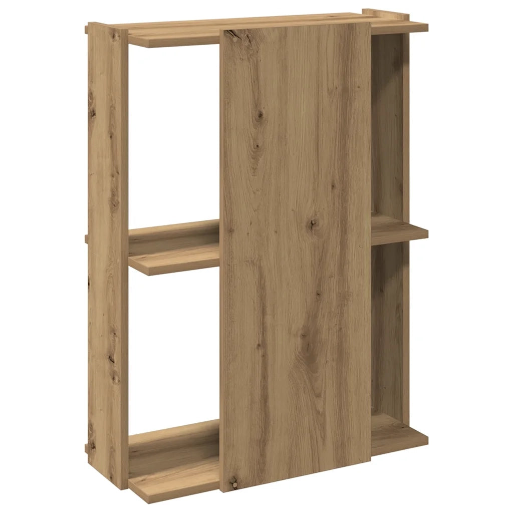 Libreria a 3 Ripiani-Scaffale per Libri-Mobile di Stoccaggio Rovere 60x30x80 cm Legno Multistrato