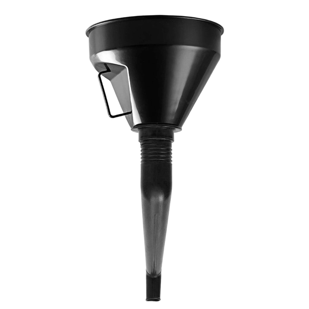Imbuto Carburante 18 cm con Beccuccio Curvo in Plastica Resistente Nero Avizar