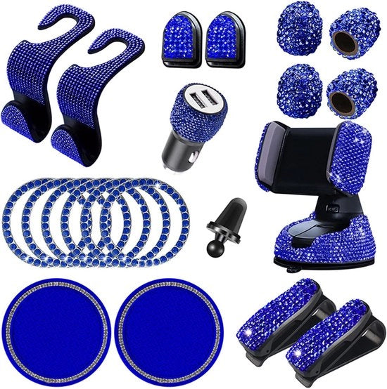 Set di decorazione per auto con diamanti lucidi per interni lussuosi