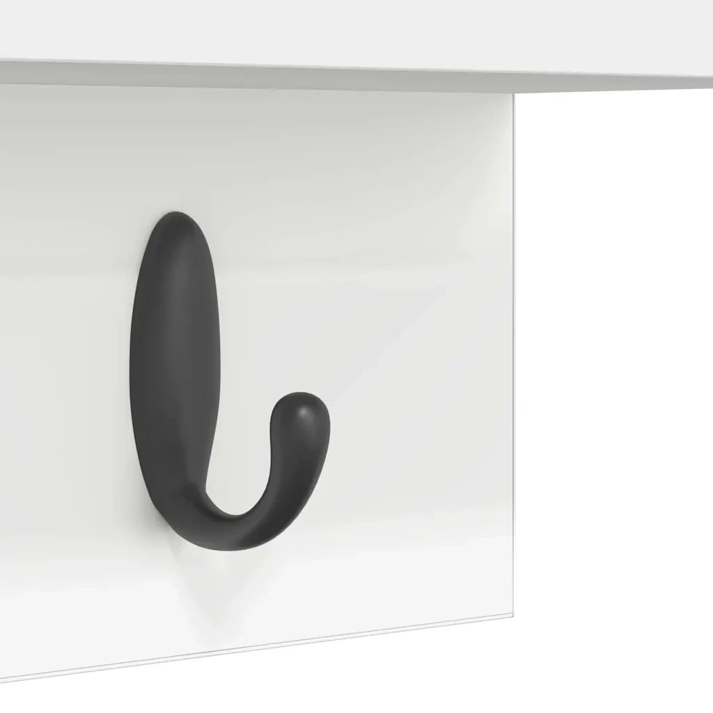 Appendiabiti a muro A parete Bianco 60 x 10,5 x 18 cm 874387