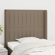 Testiera ad Orecchio-Testata con Orecchie Tortora 93x16x118/128 cm in Tessuto 970296