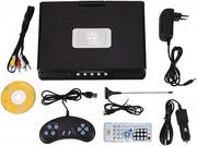Portatile 23 cm LCD Widescreen DVD Video Player con Schermo Rotativo Radio Gioco SD USB AV CD VCD - Fiammella EU.