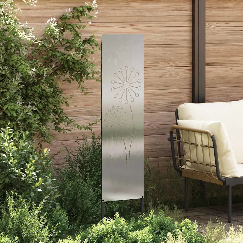 vidaXL Schermo per privacy in giardino Traforo Argento 32 x 140 cm