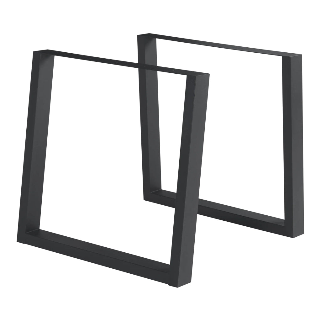 Set di 2 gambe per tavolo mobili moderni design originale fai da te acciaio 72 x 75 cm nero 03_0009676