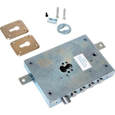SERRATURA METALLO APPLICARE SER NE42 DIERRE ATRA  F.SAGOM M4 TRIPL+SCR IP.MM 28 E.MM 63 DX