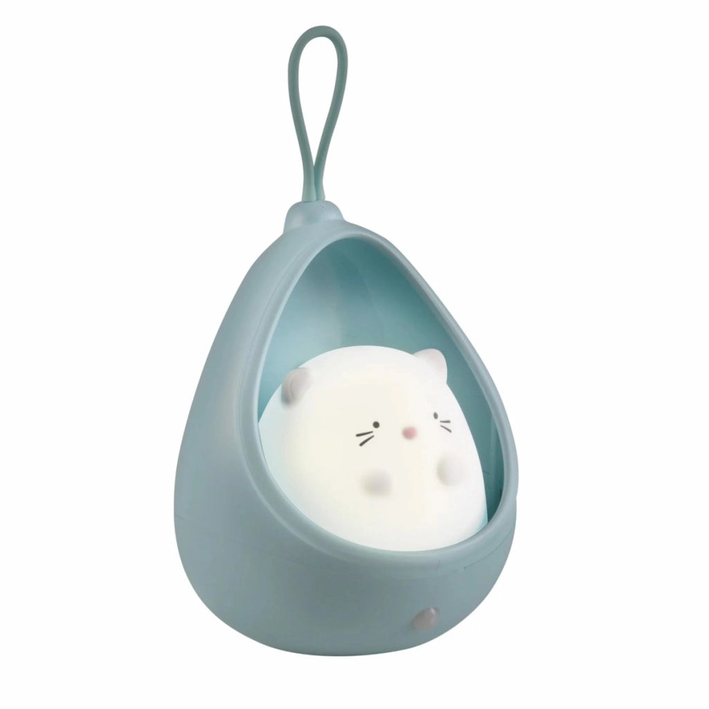 Luce notte LED 0,5W 3000K con sensore gattino blu Polux