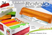 Portarotolo da Cucina per Alluminio Pellicola 34 cm Vari Colori