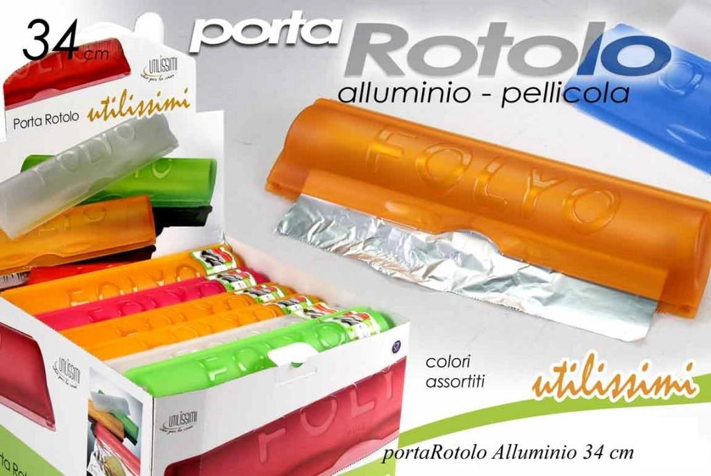 Portarotolo da Cucina per Alluminio Pellicola 34 cm Vari Colori