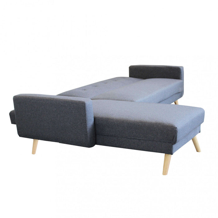 Divano Letto Arthur 176x84x84 cm in Tessuto Grigio scuro