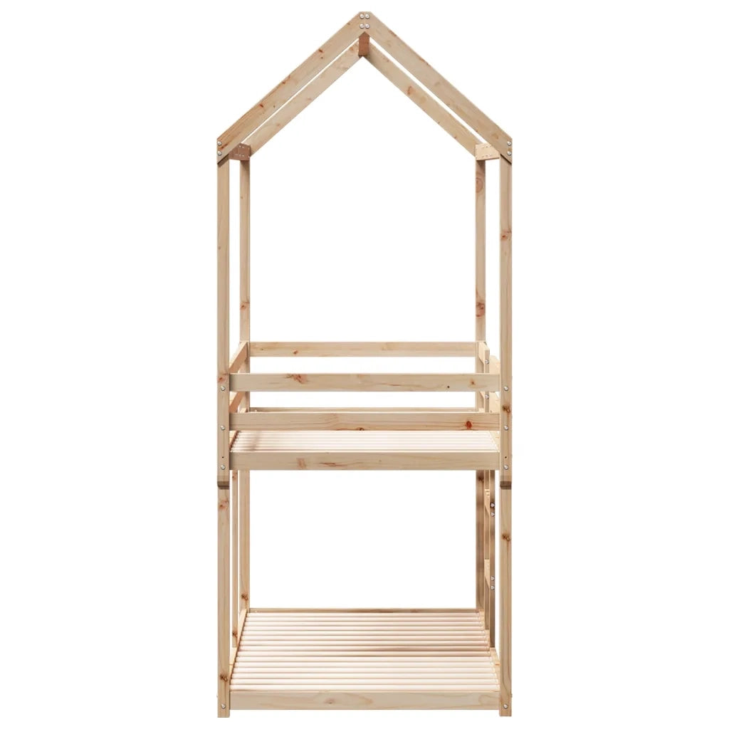 Letto a Castello senza Materasso 90x190 cm Legno di Pino 3282127