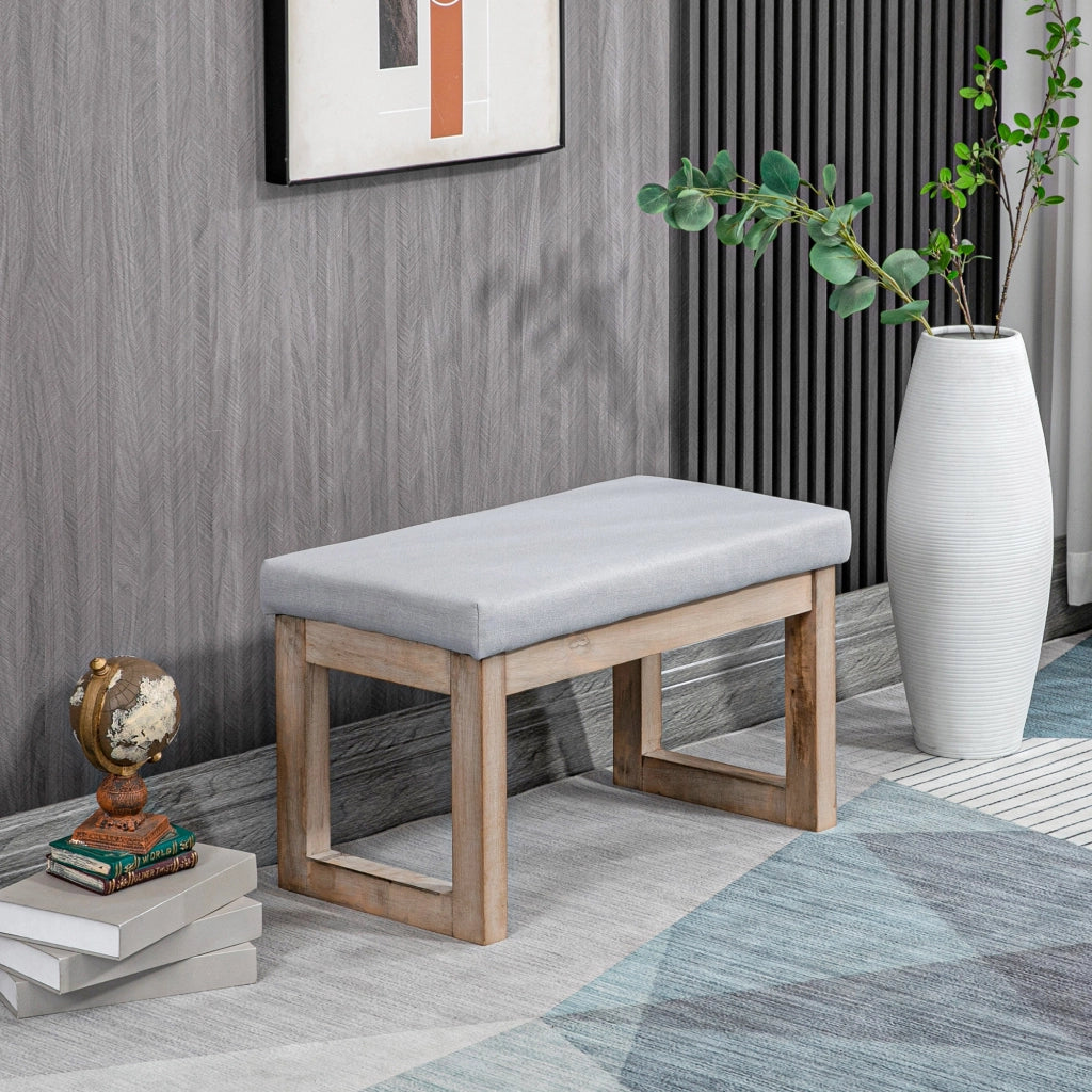 Pouf in tessuto scandinavo ¨C zephmum ¨C grigio 68x38x42 cm