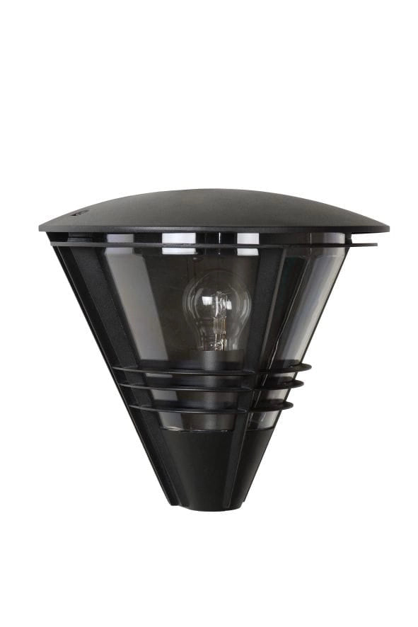Lucide Livia applique esterna nera vetro E27 20W IP44