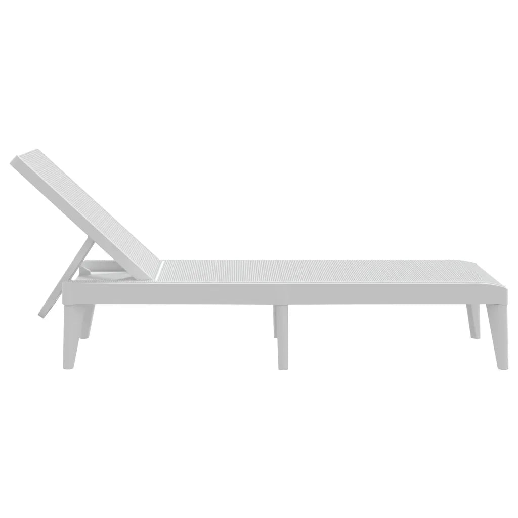 Sdraio da giardino | Lettino Bianco 186x60x29 cm in PP