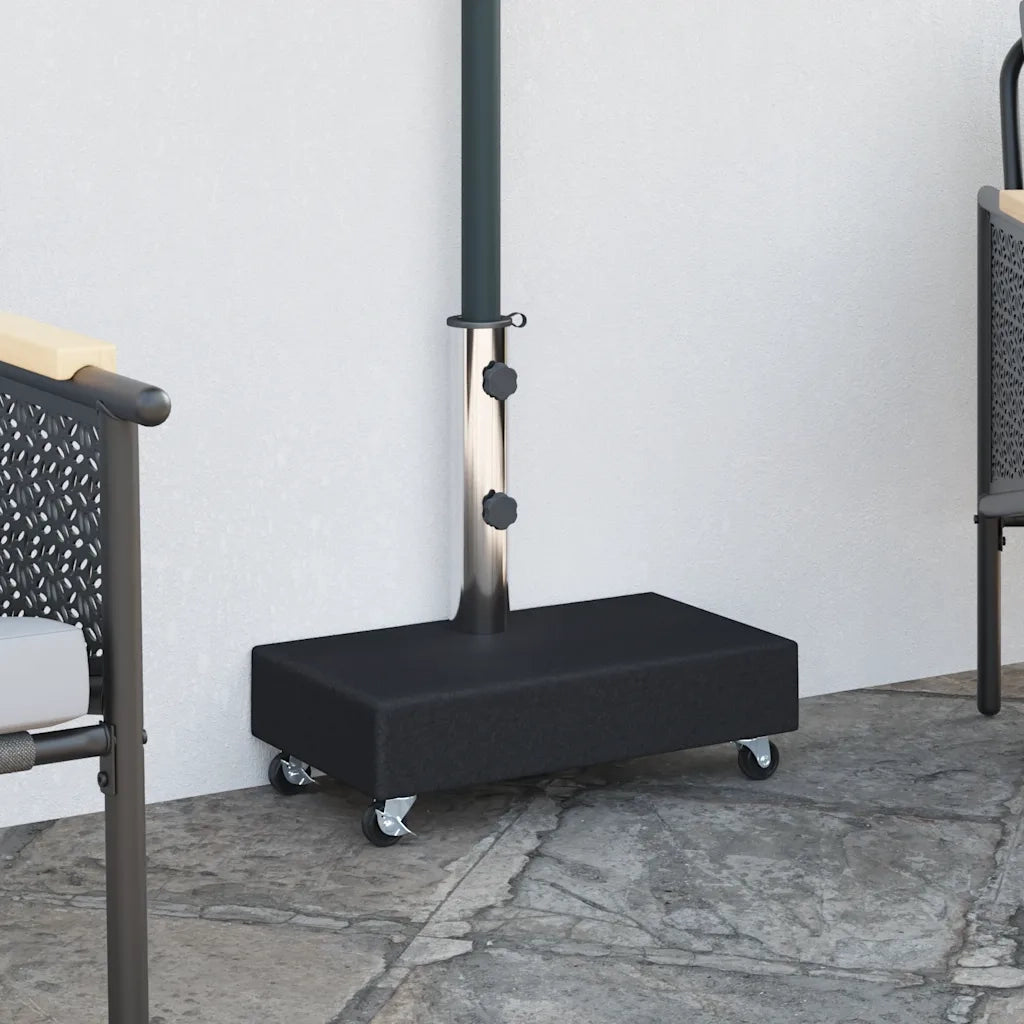 Base per ombrellone-Supporto per ombrellone Nera 45x25x8,3 cm in Granito