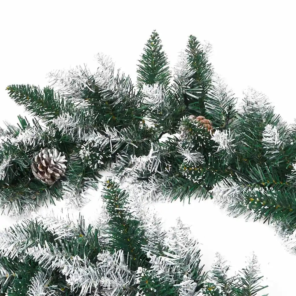 Ghirlanda Natalizia con Luci a LED 2,7 m in PVC Verde 345169