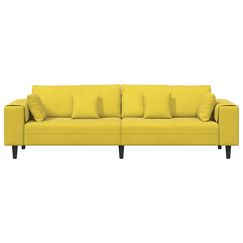 Divano | Divano da soggiorno | Sofa Giallo 250 x 77 x 76 cm Velluto