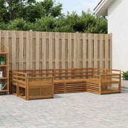 Set di divani da esterno 6 pz Naturale Legno di Acacia Massello 3383777