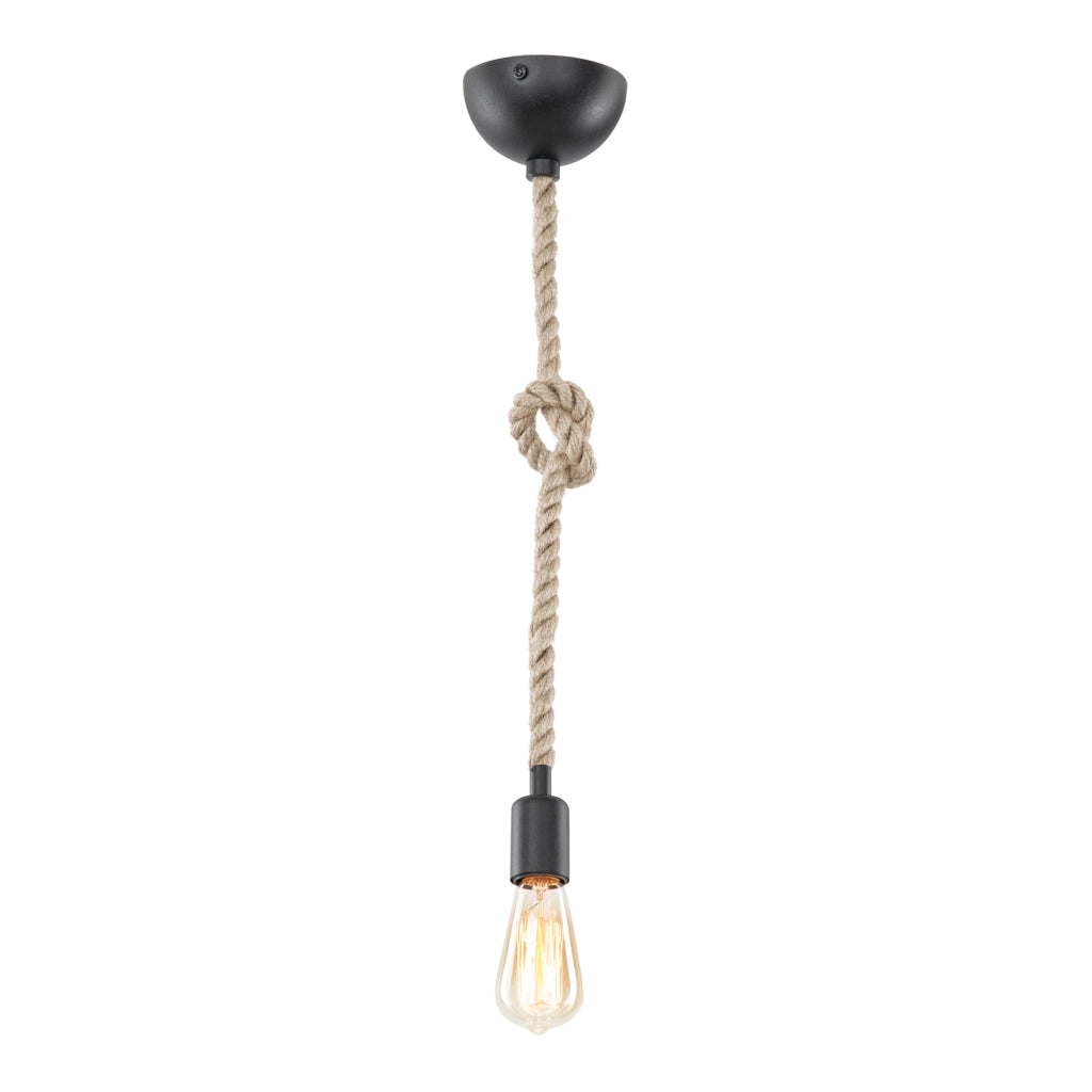 Lampada a Sospensione 'Aldershot' Lampada da Soffitto a Corda Iuta con Nodo [lux.pro]