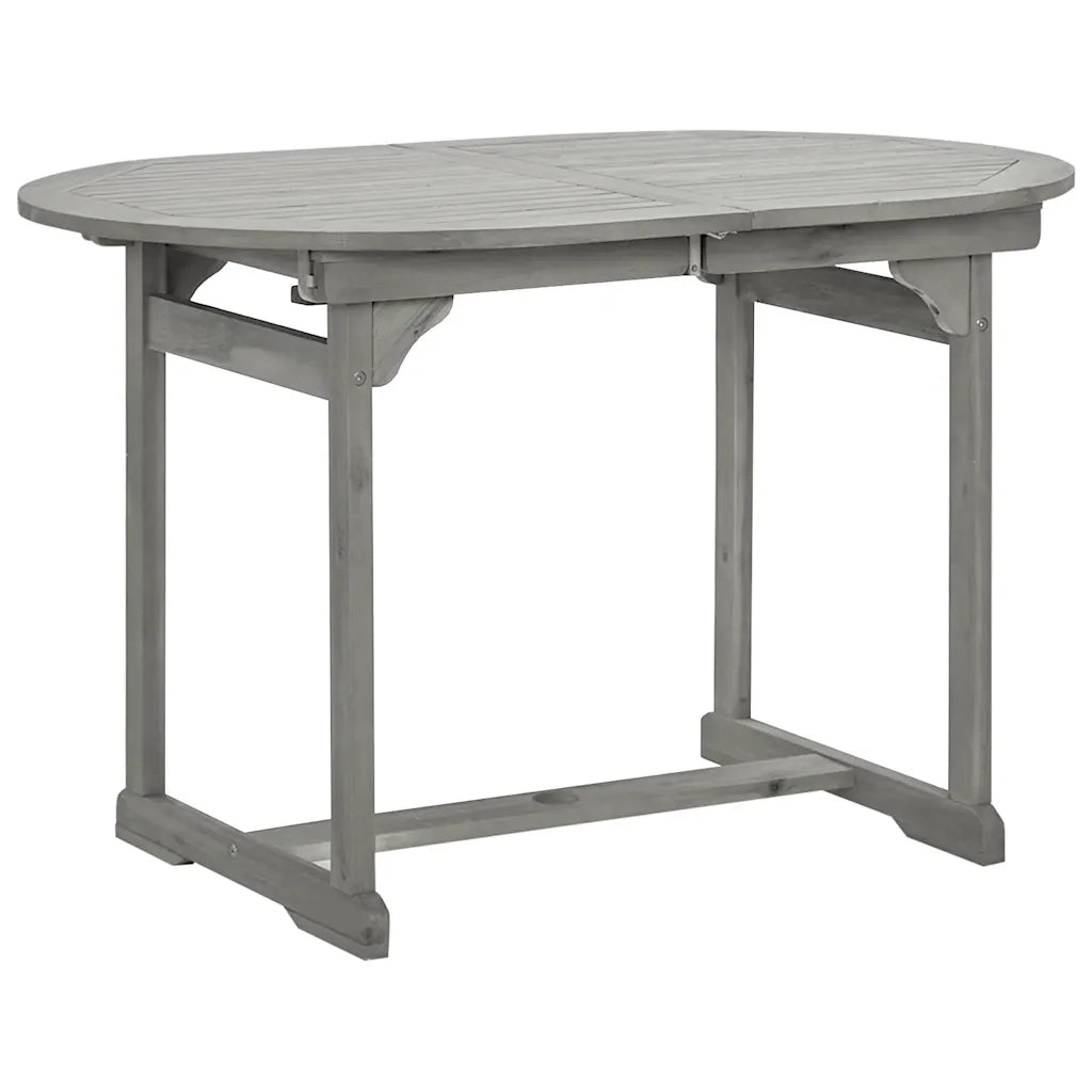 Tavolino da Giardino | Tavolo da Pranzo per Esterni (120-170)x80x75 cm Massello Acacia