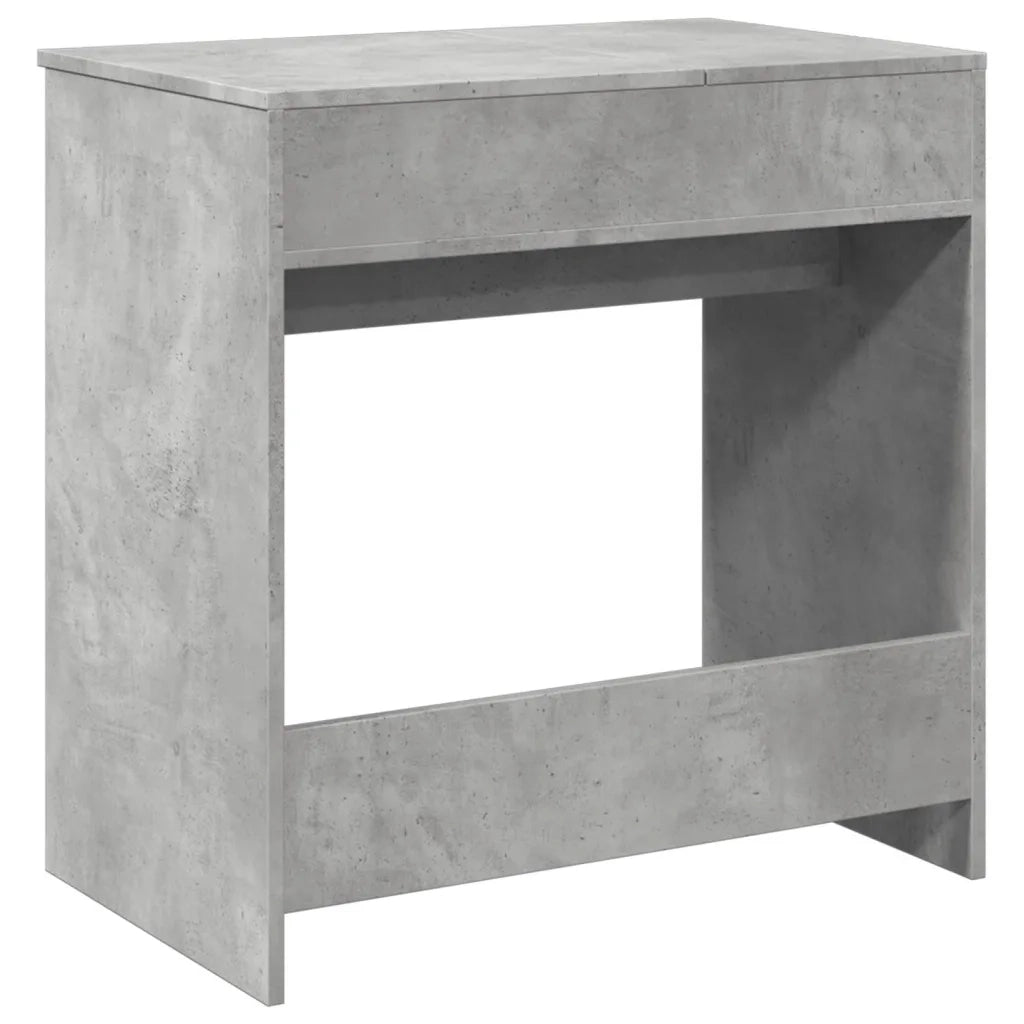 Toeletta | Tavolo da Trucco con Specchio Grigio Cemento 73x46,5x120 cm
