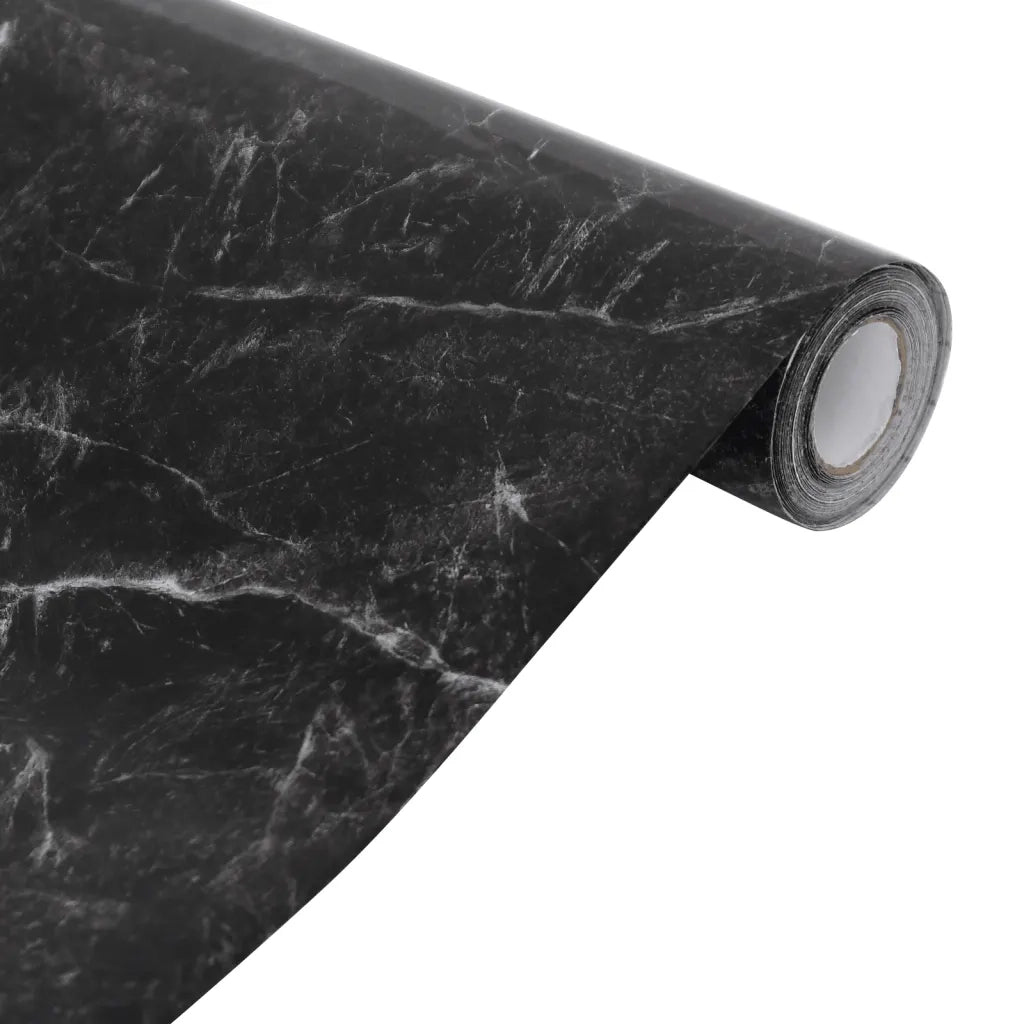 Adesivi per Mobili Autoadesivi Nero Marmoreo 90x500 cm in PVC CFW9655628