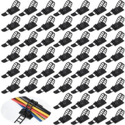 Cable Clips Professionali - Autoadesivi - Nylon - 50 Pezzi - Riciclabili - Sostenibili - Per Casa/Ufficio - Cavi e Cavi