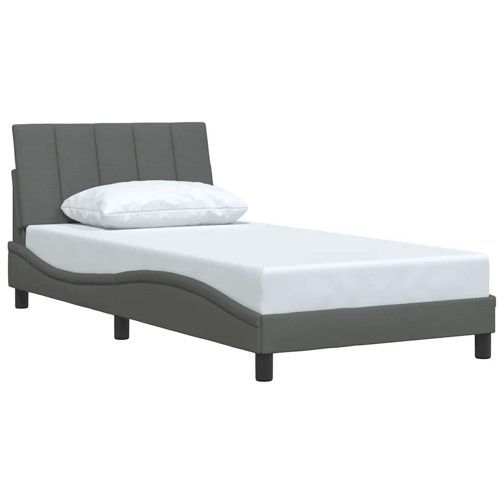 Giroletto senza Materasso Grigio Scuro 100x200 cm Tessuto