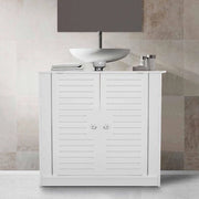 Cassetto WC per Bagno - Stante - Bianco - Porte in Legno