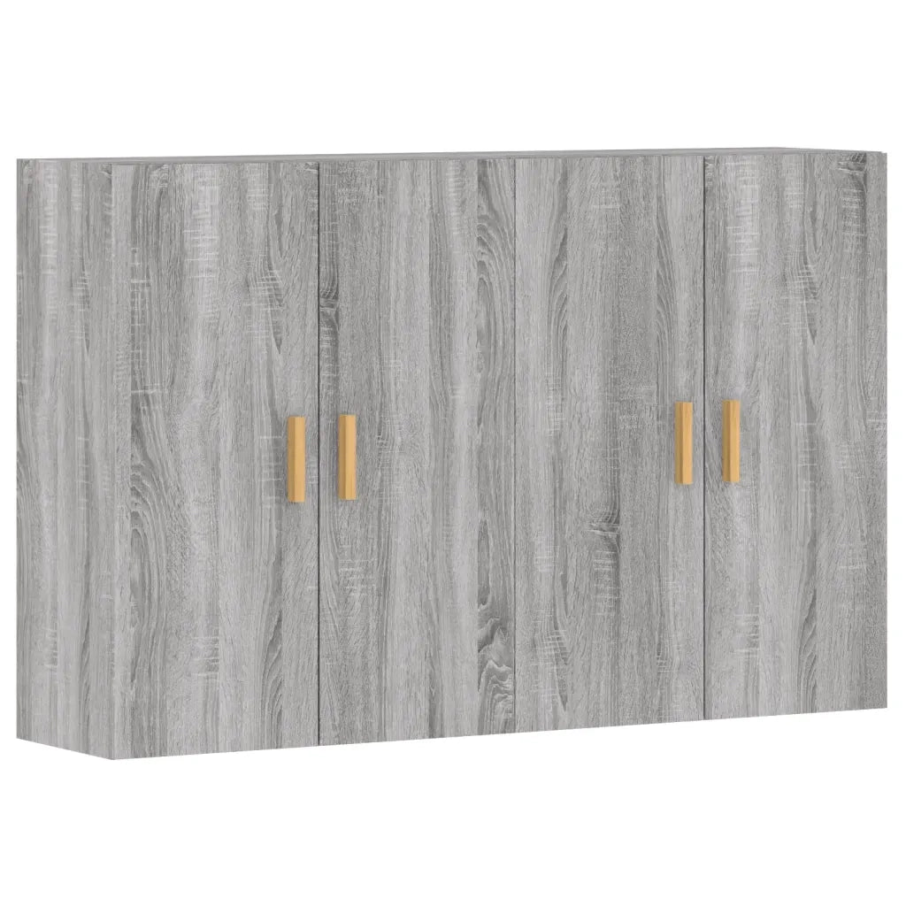 Armadietti a Parete 2 pz Grigio Sonoma in Legno Multistrato 3197879