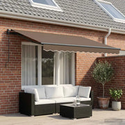 Tenda Retrattile Tortora 3 x 2 m Tessuto 3425681
