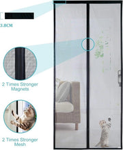 Veloce Velo di Protezione Magnetica, Protezione dagli Insetti, Schermo per Balcone, 2 volte Più Duraturo del Classico, Sicuro per Gatti, Magneti Più Forti, Nastro di Attrazione di 3,8CM, Non Rattrappabile (60x180CM, Nero)
