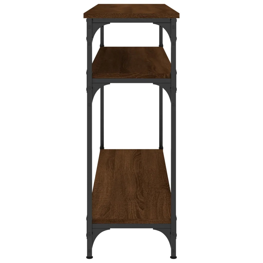 Tavolino Consolle-Tavolino da soggiorno-Tavolo Rovere Marrone 100x29x75 cm Legno Multistrato 463336