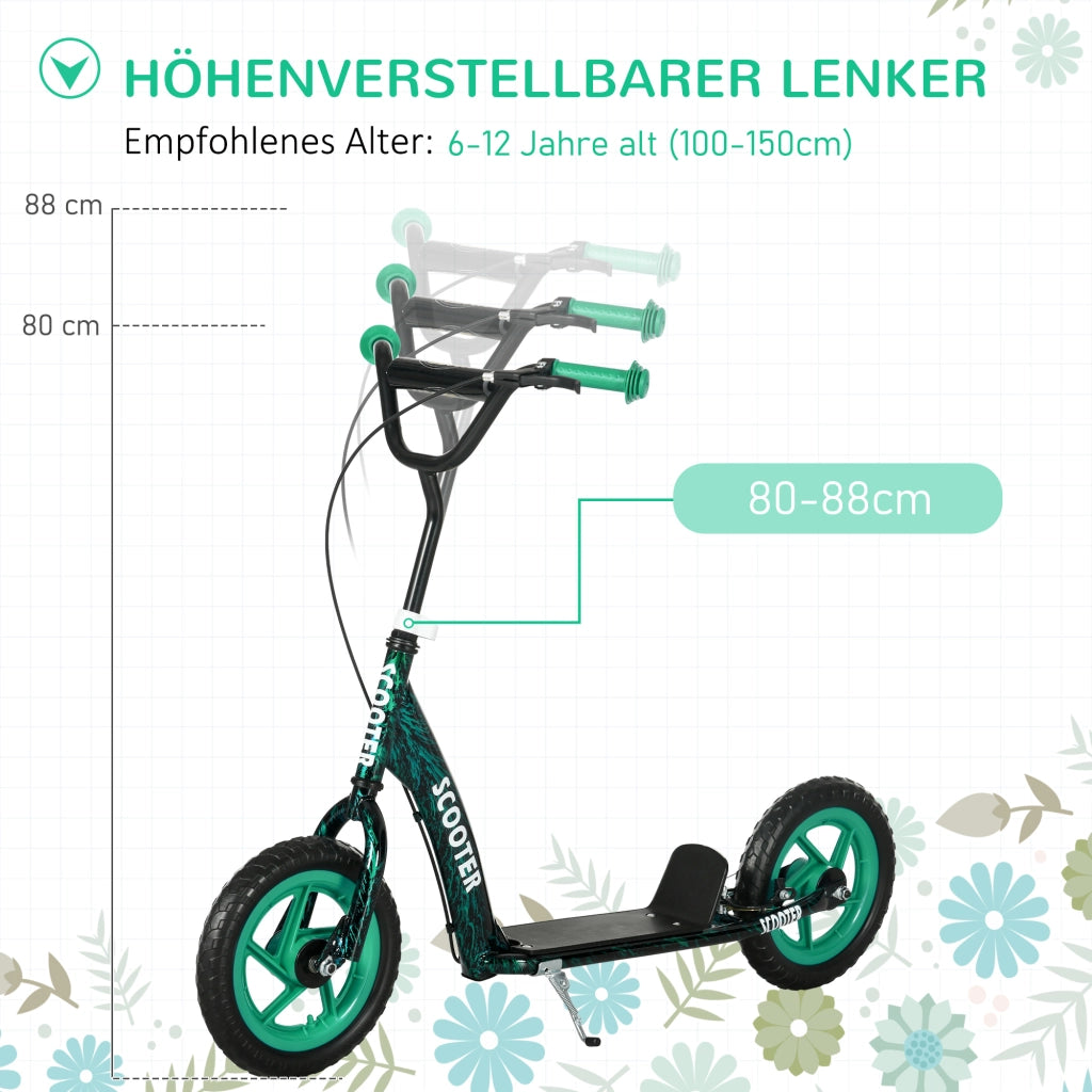 Monopattino per Bambini ¨C zephmum ¨C Verde, Acciaio, Regolabile