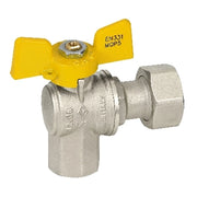 VALVOLA A SFERA GAS FEMMINA / DADO MOBILE- 3/4 x 3/4  DN 15- BUGAT- pezzi 1