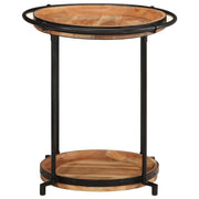 Tavolino-Tavolino da soggiorno-Tavolo ?55x60 cm in Legno Massello di Acacia