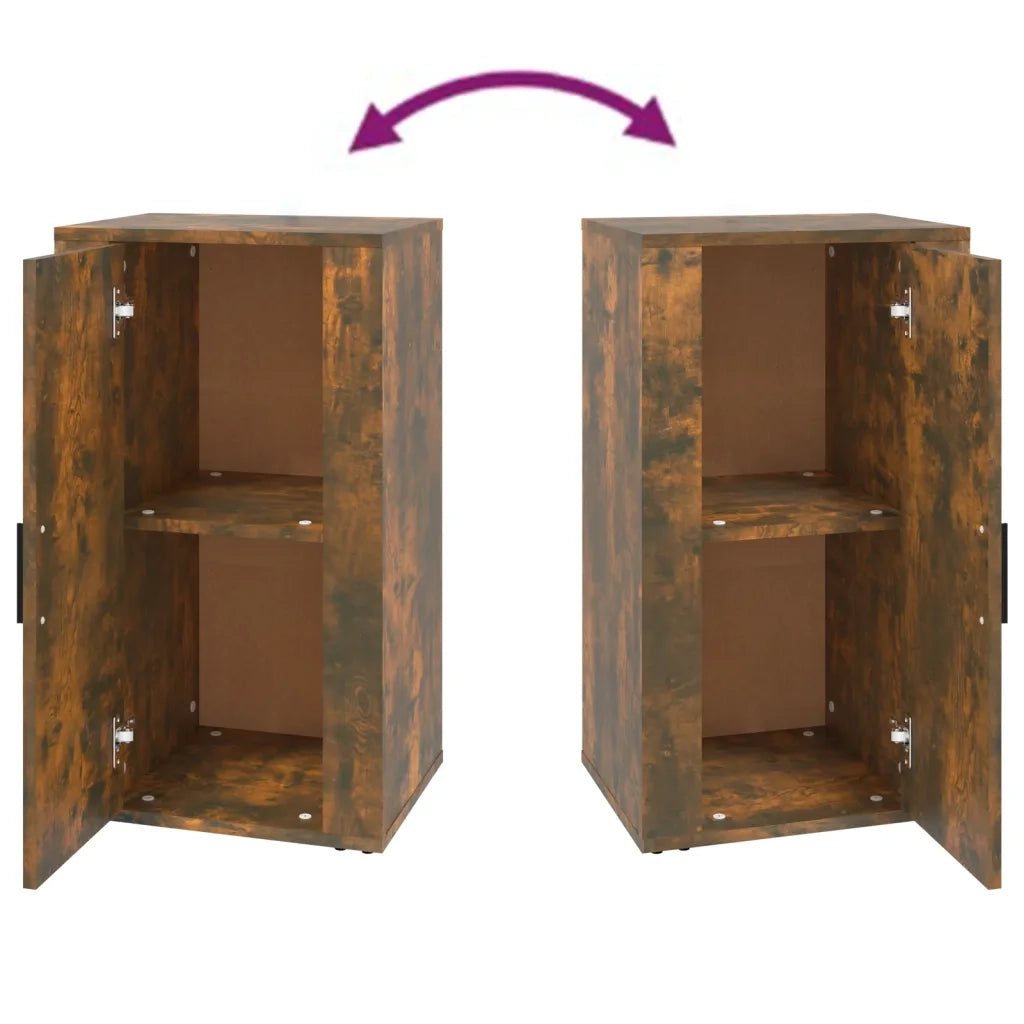 Credenza Rovere Fumo 40x33x70 cm in Legno Multistrato 819417