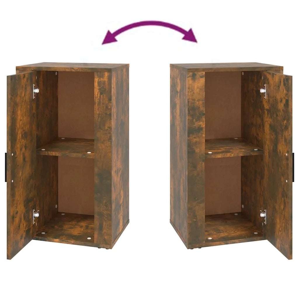 Credenza Rovere Fumo 40x33x70 cm in Legno Multistrato 819417