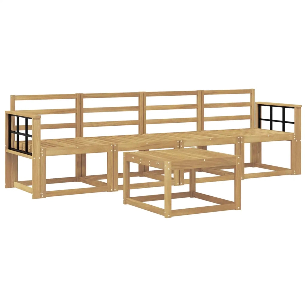 Set di divani da esterno 5 pcs Bianco 59 x 59 x 37 cm 3387218